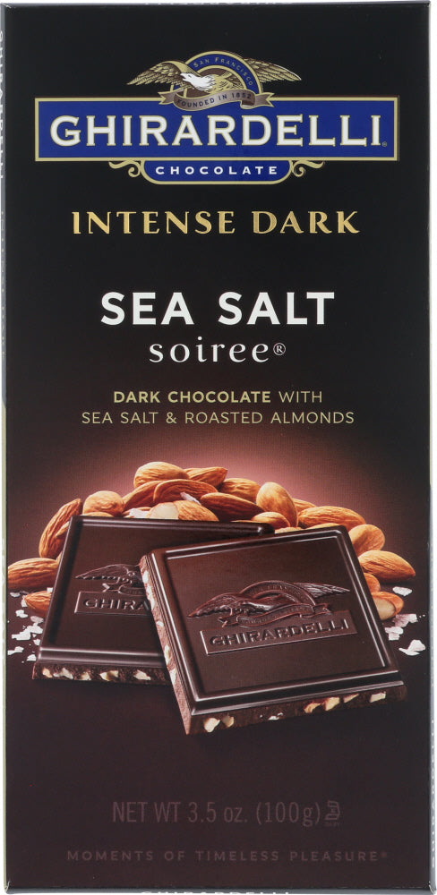 GHIRARDELLI: Chocolate Bar Dark Sea Salt, 3.5 oz - Vending Business Solutions