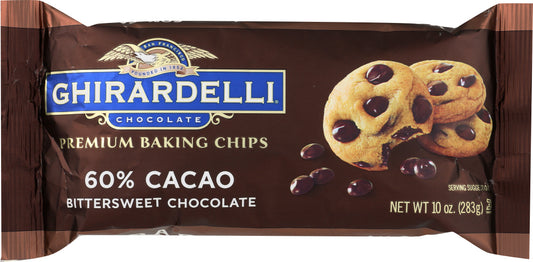 GHIRARDELLI: Chocolate Baking Chips 60% Cacao Bittersweet Chocolate, 10 oz - Vending Business Solutions
