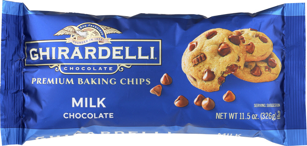 GHIRARDELLI: Premium Baking Chips Milk Chocolate, 11.5 oz - Vending Business Solutions