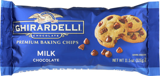 GHIRARDELLI: Premium Baking Chips Milk Chocolate, 11.5 oz - Vending Business Solutions