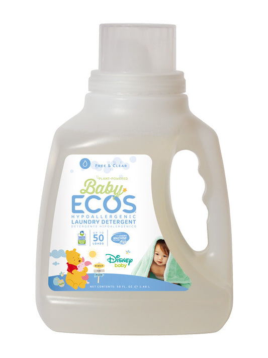 EARTH FRIENDLY: Baby ECOS Free and Clear Disney Detergent, 50 oz - Vending Business Solutions