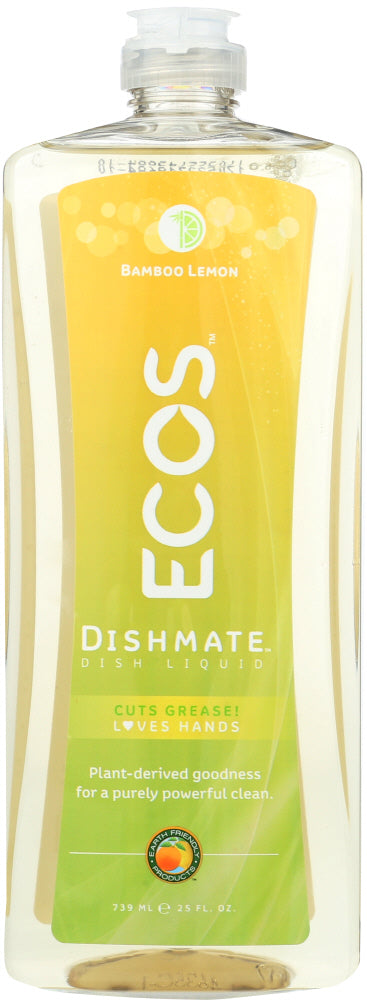 EARTH FRIENDLY: Dishmate Bamboo Lemon Dishwashing Liquid, 25 oz - Vending Business Solutions