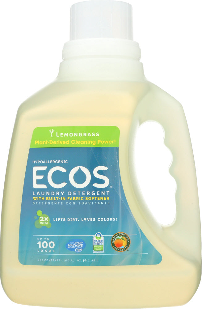 EARTH FRIENDLY: Ecos 2x Ultra Laundry Detergent Lemongrass, 100 oz - Vending Business Solutions
