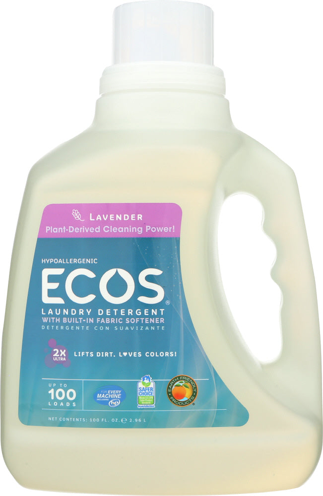 EARTH FRIENDLY: Ecos 2x Ultra Liquid Laundry Detergent Lavender, 100 oz - Vending Business Solutions