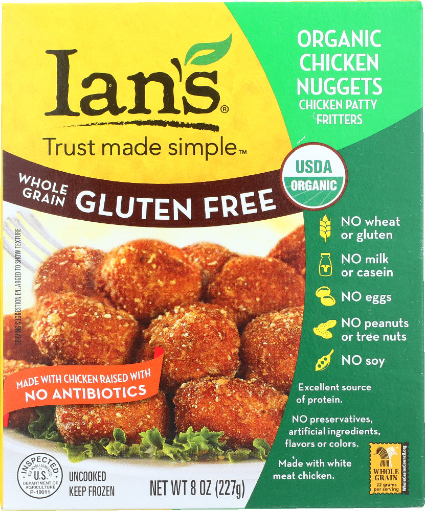 IANS NATURAL FOODS: Whole Grain Gluten Free Organic Chicken Nuggets, 8 oz - Vending Business Solutions