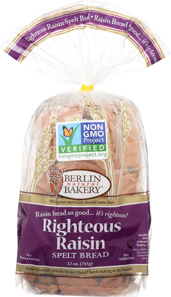 BERLIN BAKERY: Righteous Raisin Spelt Bread, 1.80 lb - Vending Business Solutions