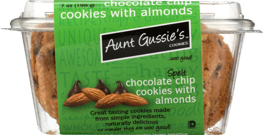 AUNT GUSSIES: Cookie Sugar Free Spelt Chocolate Chip, 7 oz - Vending Business Solutions