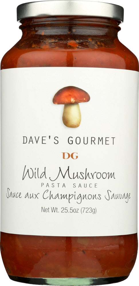 DAVES GOURMET: Pasta Sauce Wild Mushroom, 25.5 oz - Vending Business Solutions