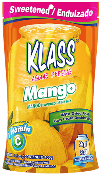 KLASS: Beverage Mix Mango Sweetened, 14.1 oz - Vending Business Solutions