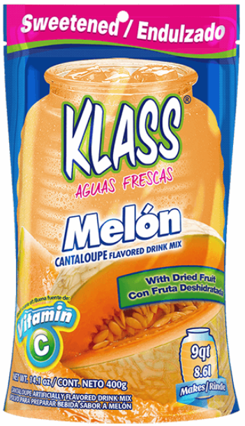KLASS: Beverage Mix Cantaloupe Sweetened, 14.1 oz - Vending Business Solutions