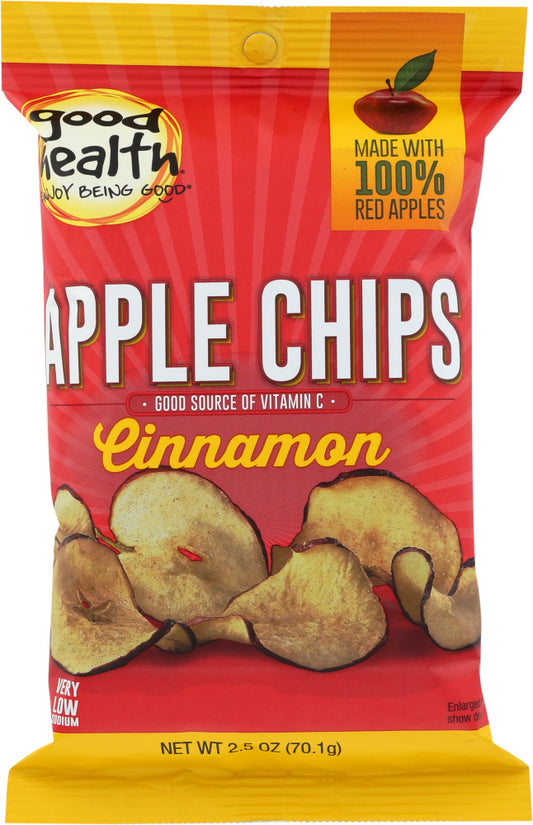 GOOD HEALTH: Crispy Cinnamon Apple Chips, 2.5 oz - Vending Business Solutions