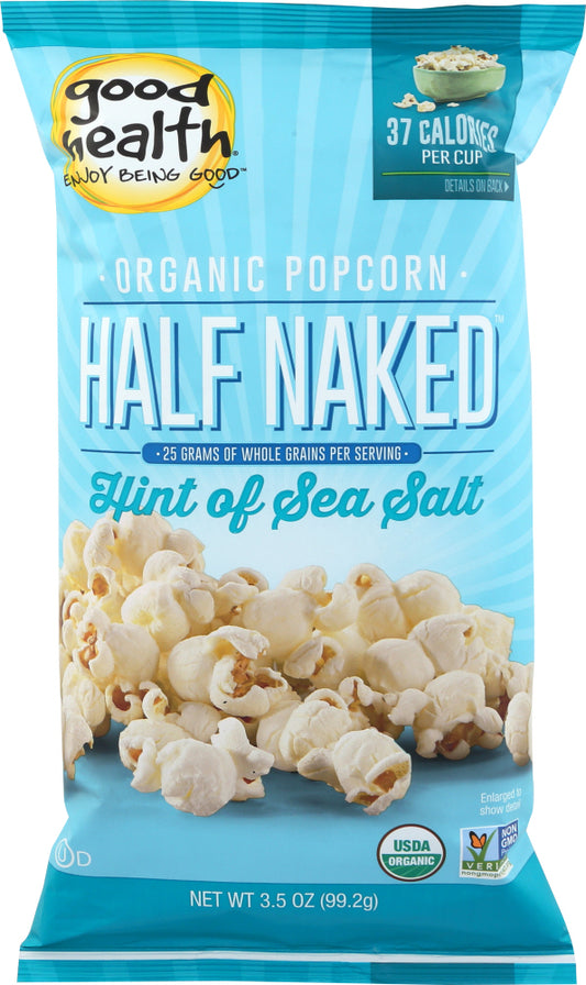 GOOD HEALTH: Half Naked Popcorn Organic Sea Salt, 3.5 oz - Vending Business Solutions