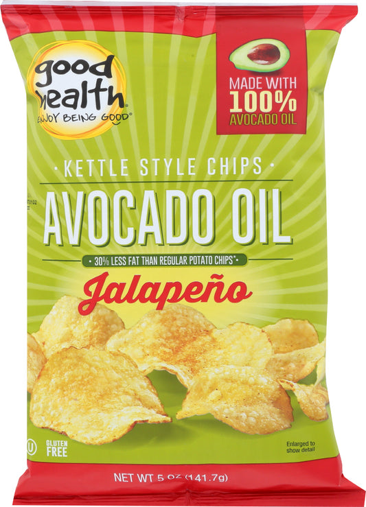 GOOD HEALTH: GOOD HEALTH: Jalapeno Avocado Oil Potato Chips, 5 oz - Vending Business Solutions