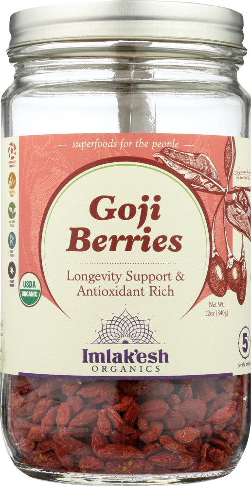 IMLAKESH ORGANICS: Organic Goji Berries, 12 oz - Vending Business Solutions