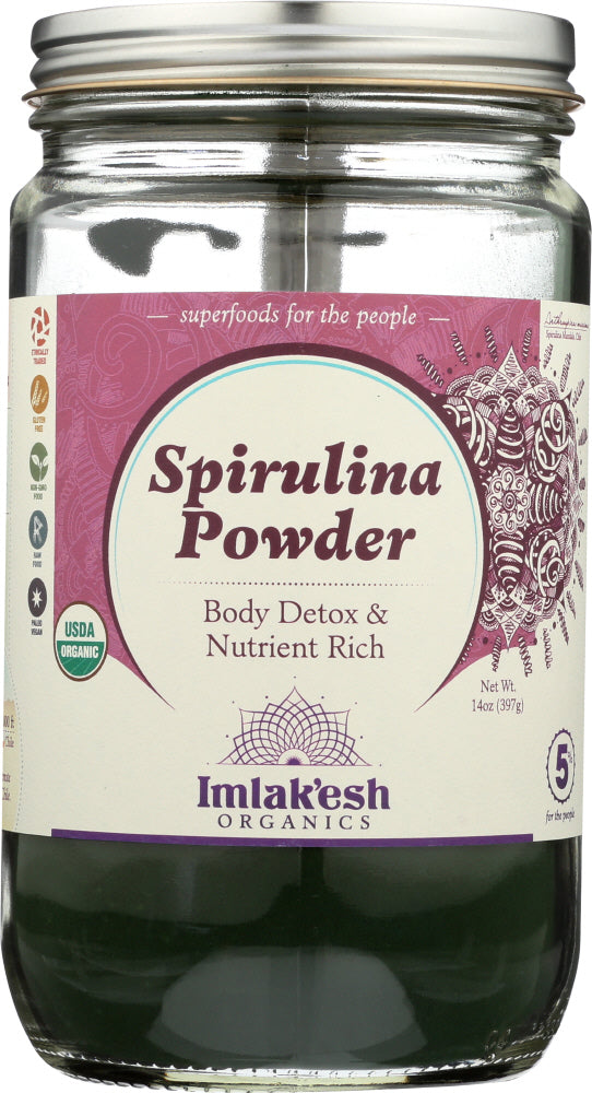 IMLAKESH ORGANICS: Spirulina Powder Organic, 14 oz - Vending Business Solutions