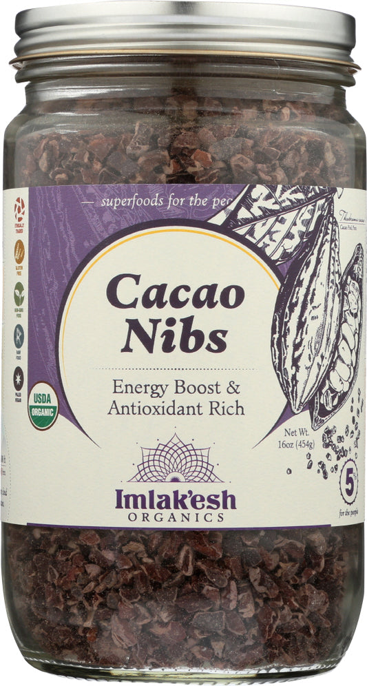IMLAKESH ORGANICS: Cacao Nibs Organic, 16 oz - Vending Business Solutions