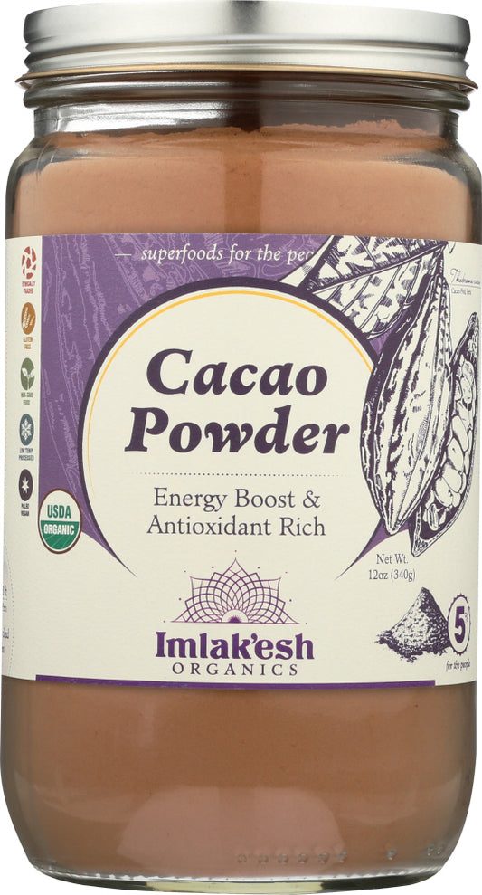 IMLAKESH ORGANICS: Cacao Powder Organic, 12 oz - Vending Business Solutions