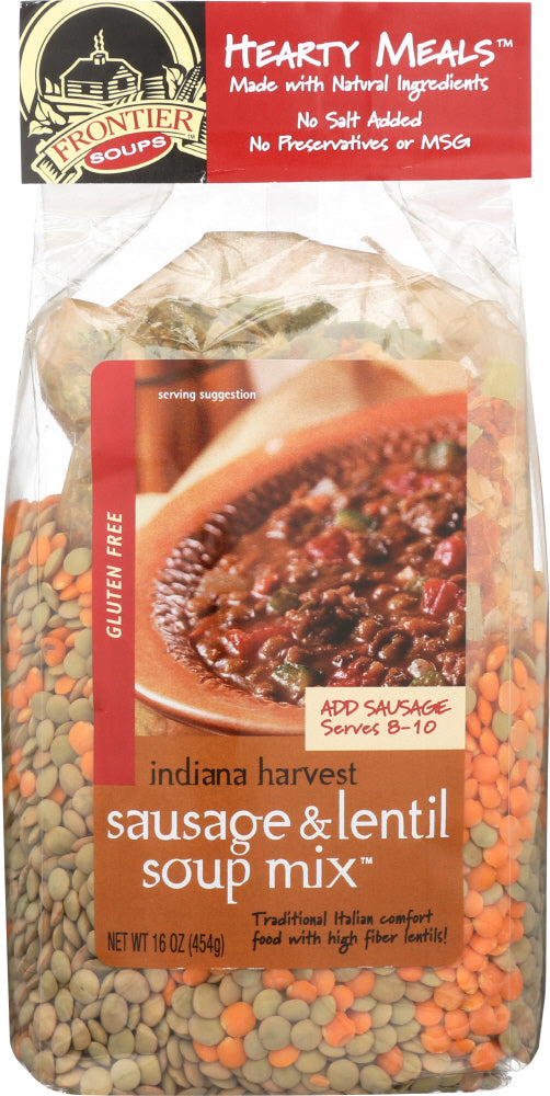 FRONTIER SOUP: Indiana Harvest Sausage Lentil Soup. 16 oz - Vending Business Solutions