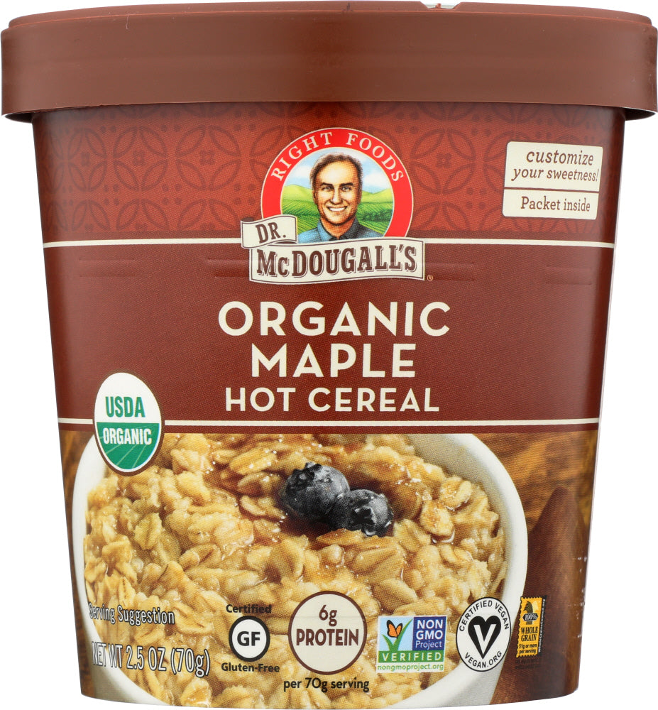 DR. MCDOUGALL'S: Organic Hot Cereal Maple, 2.5 oz - Vending Business Solutions