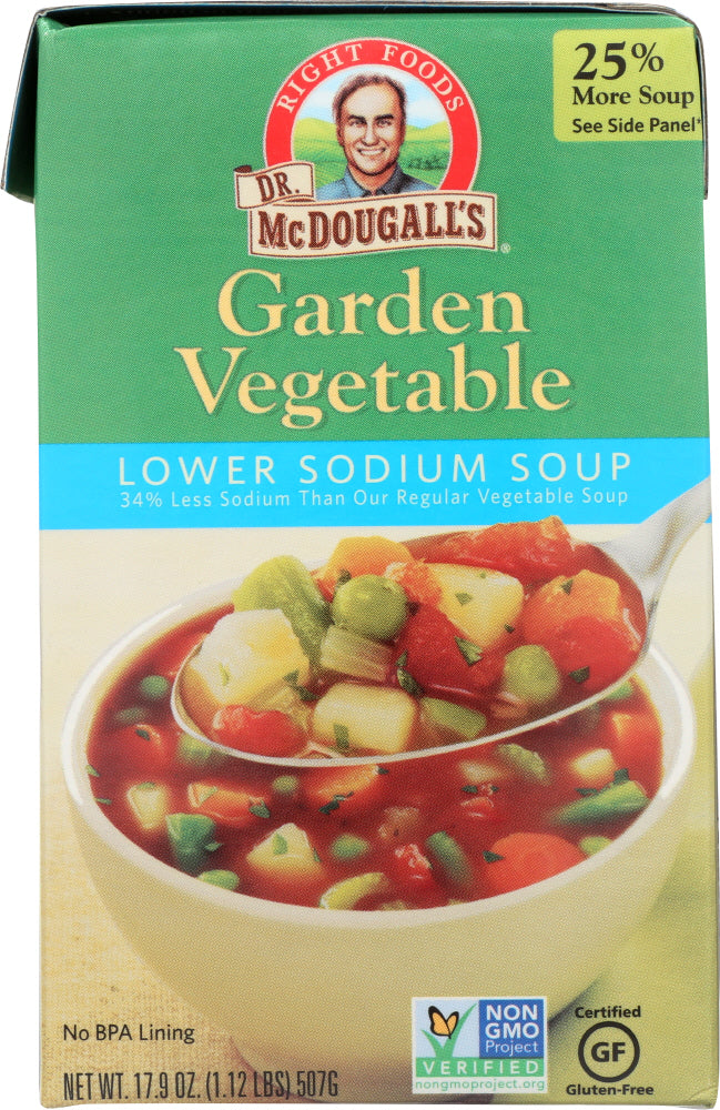 DR. MCDOUGALL'S: Lower Sodium Soup Garden Vegetable, 17.9 oz - Vending Business Solutions
