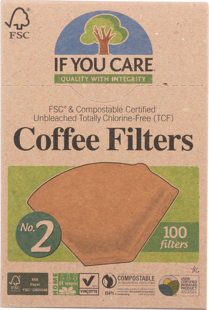 IF YOU CARE: Coffee Filters No. 2 Size, 100 Filters - Vending Business Solutions