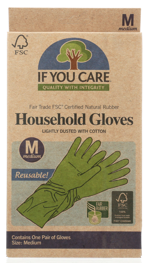 IF YOU CARE: FSC Certified Household Gloves Medium, 1 ea - Vending Business Solutions