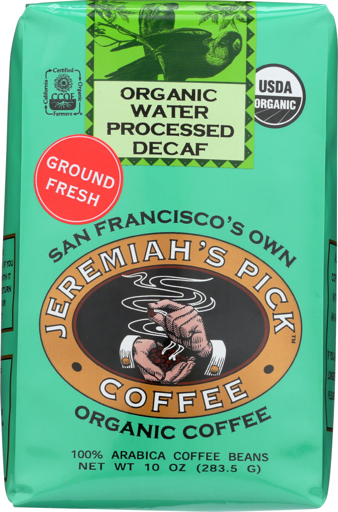 JEREMIAHS PICK COFFEE: Water Process Decaf Ground Coffee, 10 oz - Vending Business Solutions