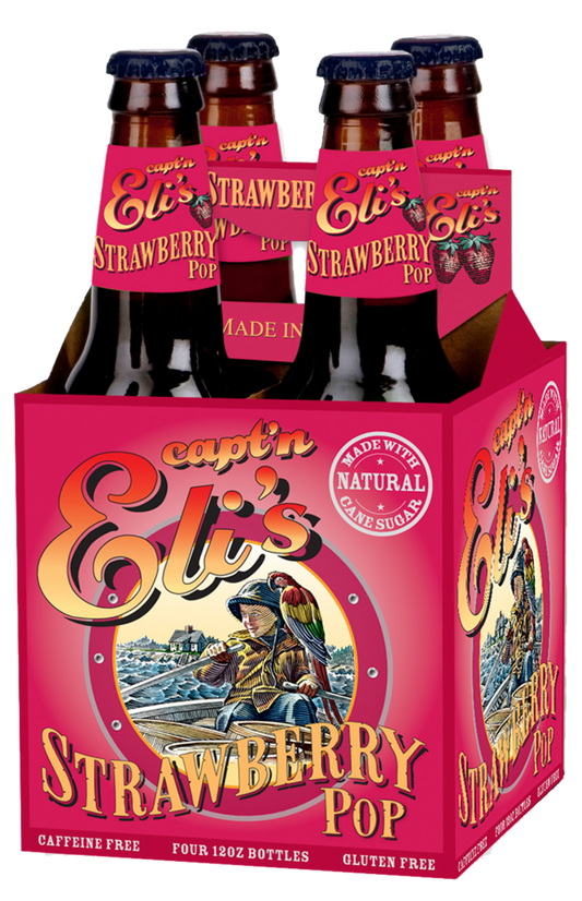 CAPTAIN E: Soda Strawberry 4 Pack, 48 fo - Vending Business Solutions