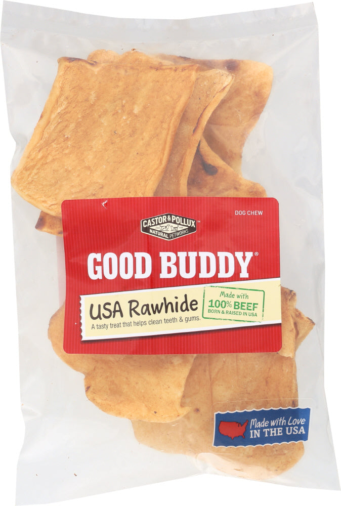 CASTOR AND POLLUX: Good Buddy Rawhide Chips Dog Chews, 4 oz - Vending Business Solutions