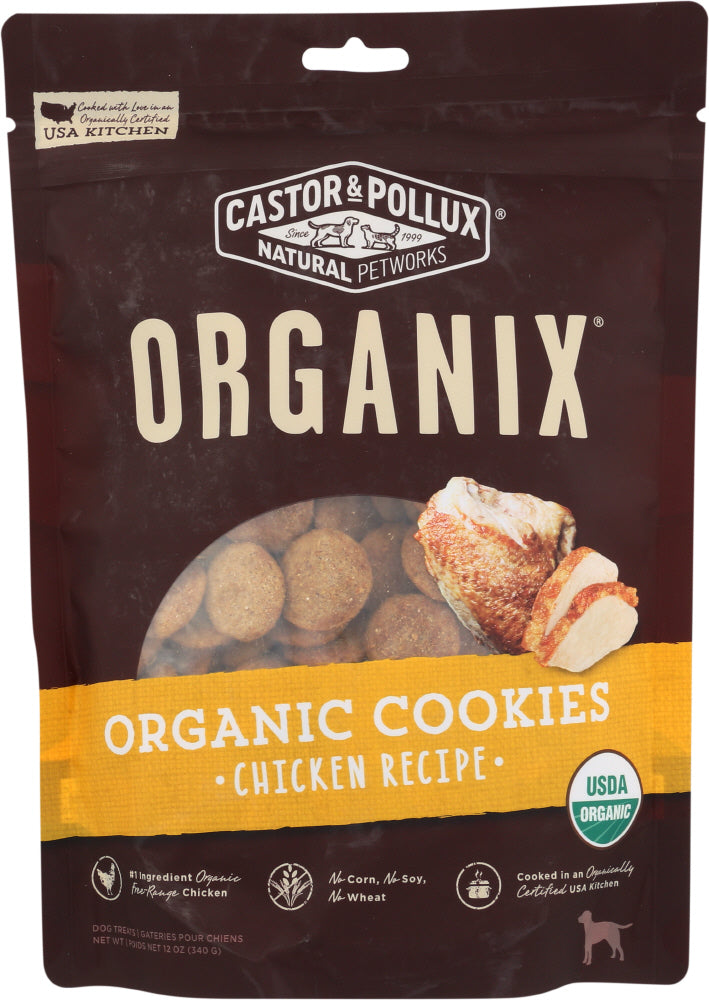 CASTOR & POLLUX: Organic Dog Cookies Chicken Flavor, 12 oz - Vending Business Solutions