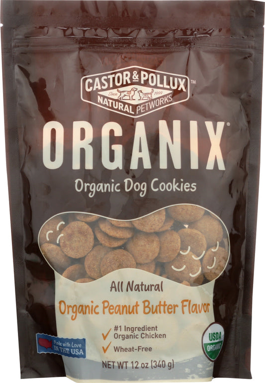 CASTOR & POLLUX: Organic Dog Cookies Peanut Butter, 12 oz - Vending Business Solutions