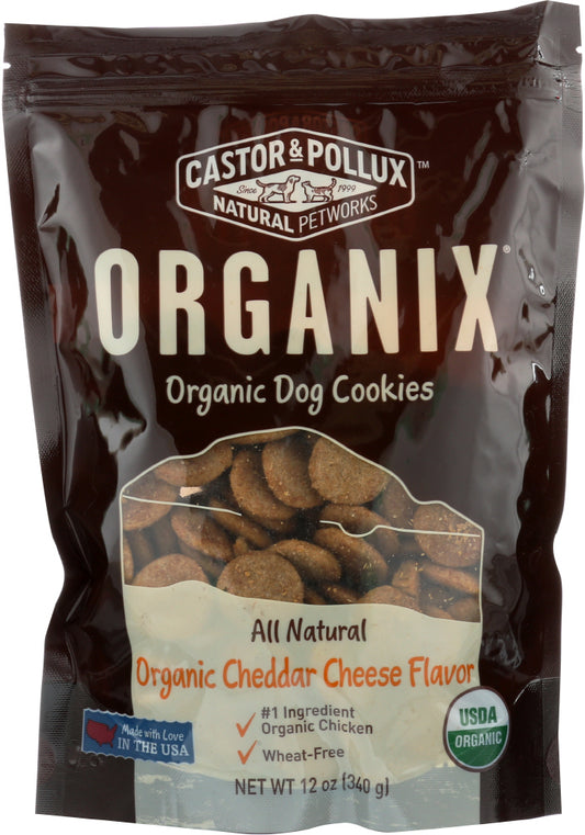 CASTOR & POLLUX: Organic Dog Cookies Cheddar Cheese Flavor, 12 oz - Vending Business Solutions