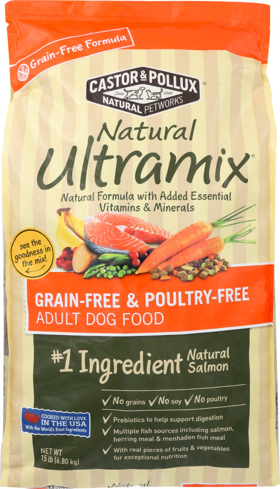 CASTOR & POLLUX: Natural Ultramix Grain-Free And Poultry-Free Salmon Recipe 15 Lb - Vending Business Solutions