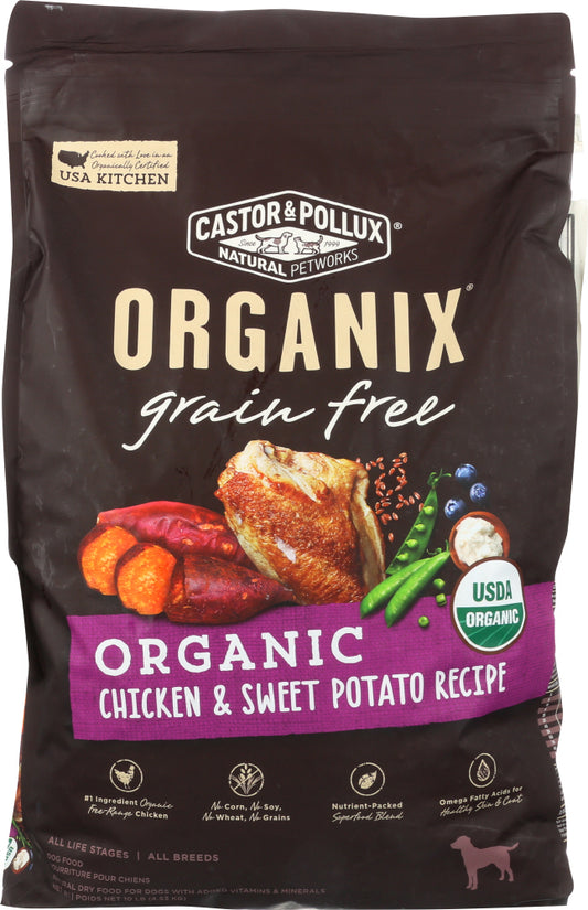 CASTOR & POLLUX: Organix Grain Free Organic Chicken & Sweet Potato Recipe 10 Lb - Vending Business Solutions