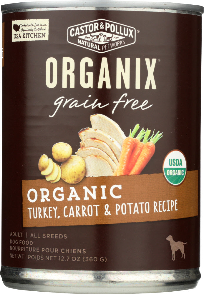 CASTOR & POLLUX: Organix Grain Free Turkey with Carrot & Potato Canned Dog Food, 12.7 oz - Vending Business Solutions