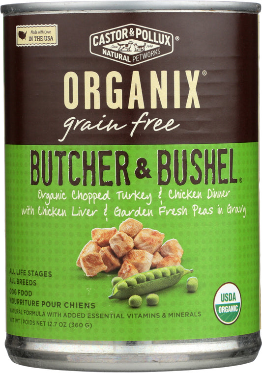 CASTOR & POLLUX: Dog Food Can Organic Butcher & Bushel Turkey Chicken, 12.7 oz - Vending Business Solutions