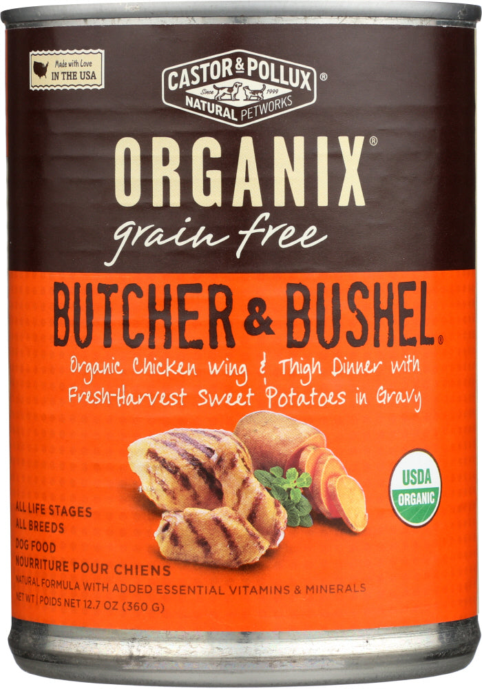 CASTOR & POLLUX: Dog Food Can Organic Butcher and Bushel Chicken Wing, 12.7 oz - Vending Business Solutions