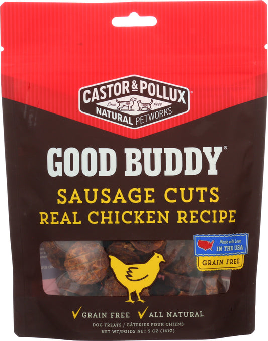CASTOR & POLLUX: Dog Treat Good Buddy Sausage Cut Chicken, 5 oz - Vending Business Solutions
