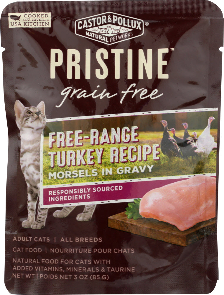 CASTOR & POLLUX: Cat Food Can Pristine Grain Free Turkey Morsel, 3 oz - Vending Business Solutions