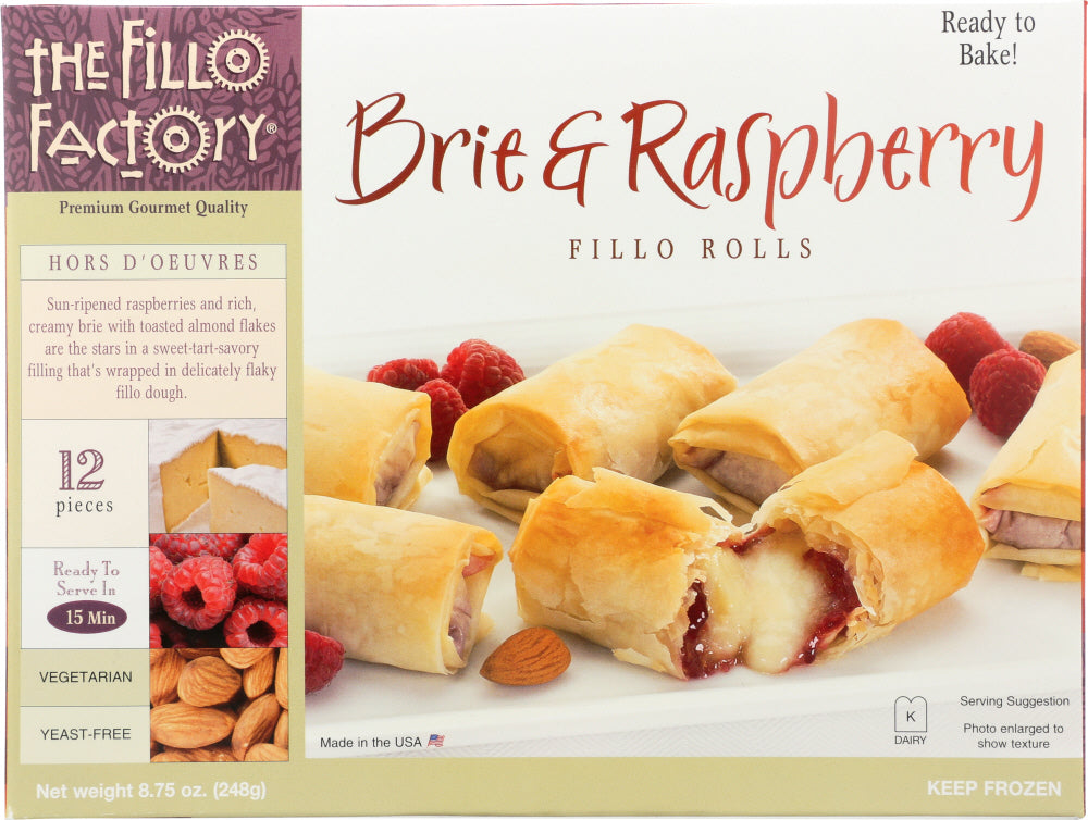 FILLO FACTORY: Brie and Raspberry in Fillo Rolls, 8.75 oz - Vending Business Solutions