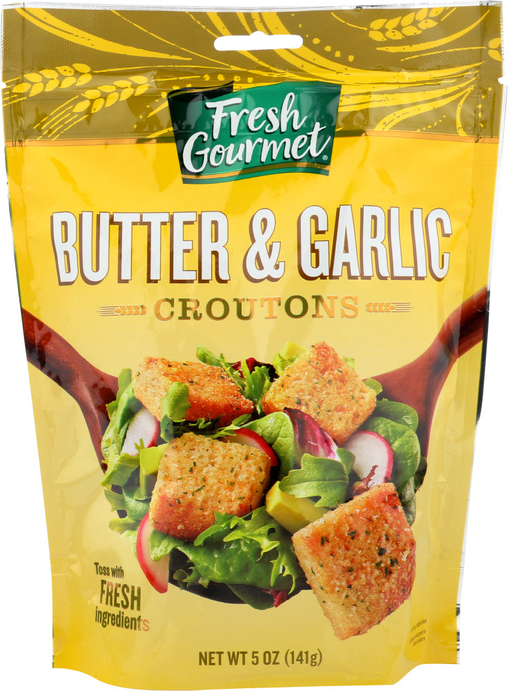 FRESH GOURMET: Butter and Garlic Croutons (1 pack), 5 oz - Vending Business Solutions