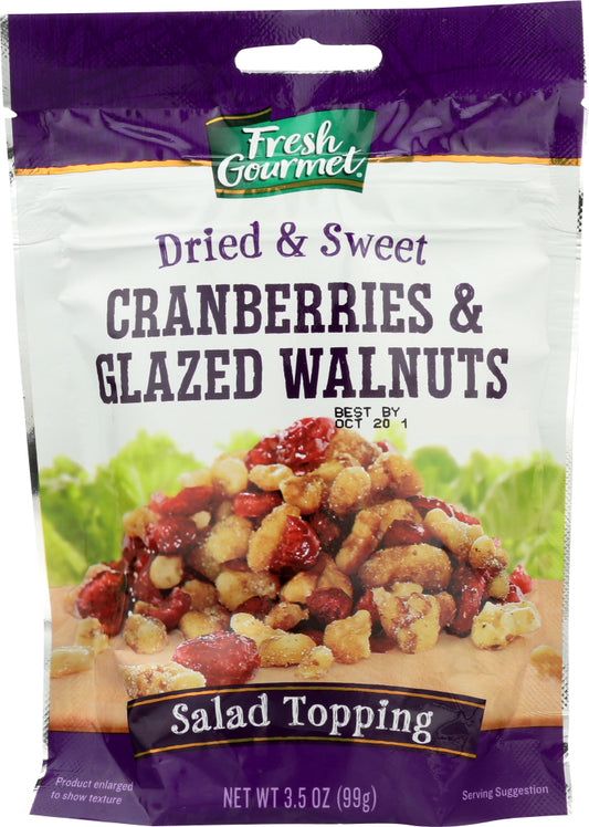 FRESH GOURMET: Cranberries And Glazed Walnuts, 3.5 Oz - Vending Business Solutions