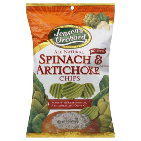 JENSEN ORCHARDS: Spinach & Artichoke Chips, 6 oz - Vending Business Solutions