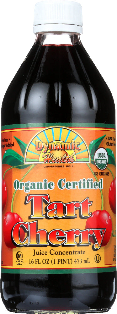 DYNAMIC HEALTH: Organic Certified Tart Cherry Juice Concentrate, 16 Oz - Vending Business Solutions