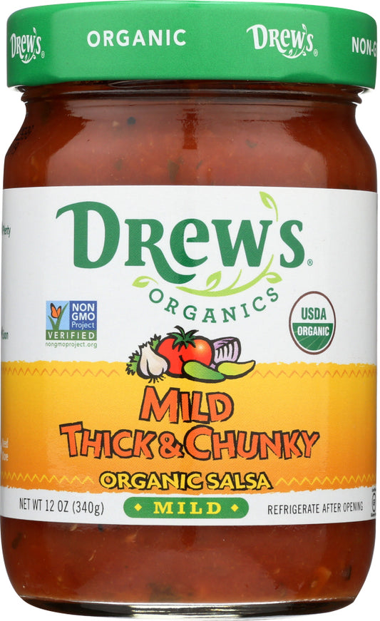 DREW'S: Organic Thick & Chunky Salsa Mild, 12 oz - Vending Business Solutions