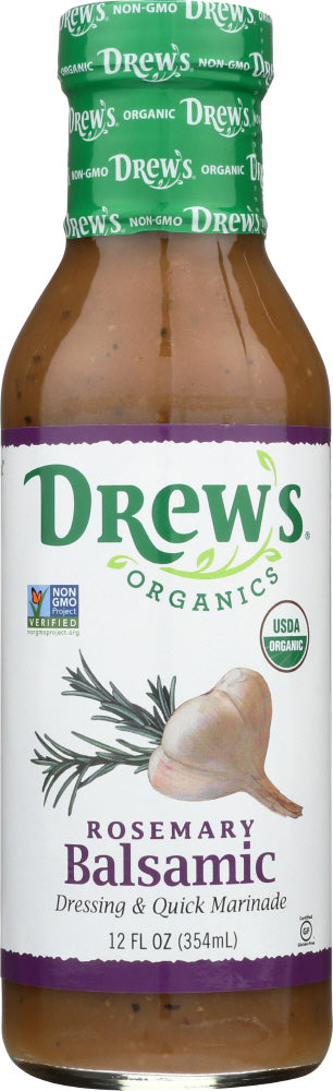 DREW'S: All Natural Dressing & Quick Marinade Rosemary Balsamic, 12 oz - Vending Business Solutions
