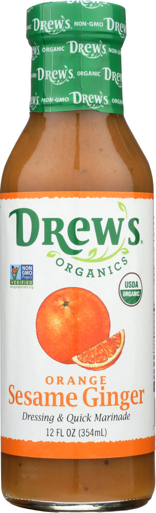 DREW'S: All Natural Dressing & Quick Marinade Sesame Orange, 12 oz - Vending Business Solutions