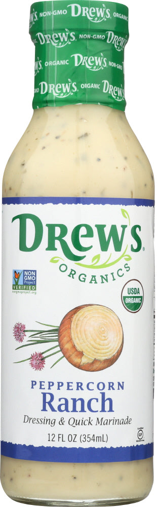 DREWS: Dressing Peppercorn Ranch Organic, 12 oz - Vending Business Solutions