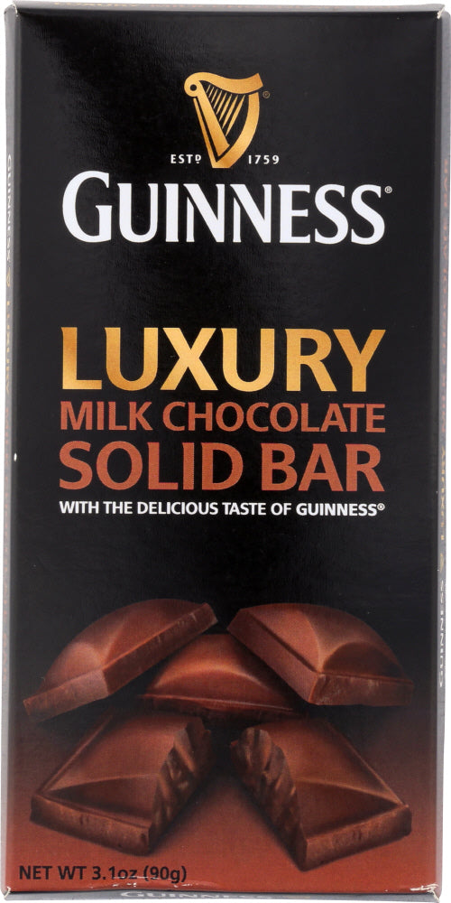 GUINNESS: Luxury Milk Chocolate Solid Bar, 3.17 oz - Vending Business Solutions