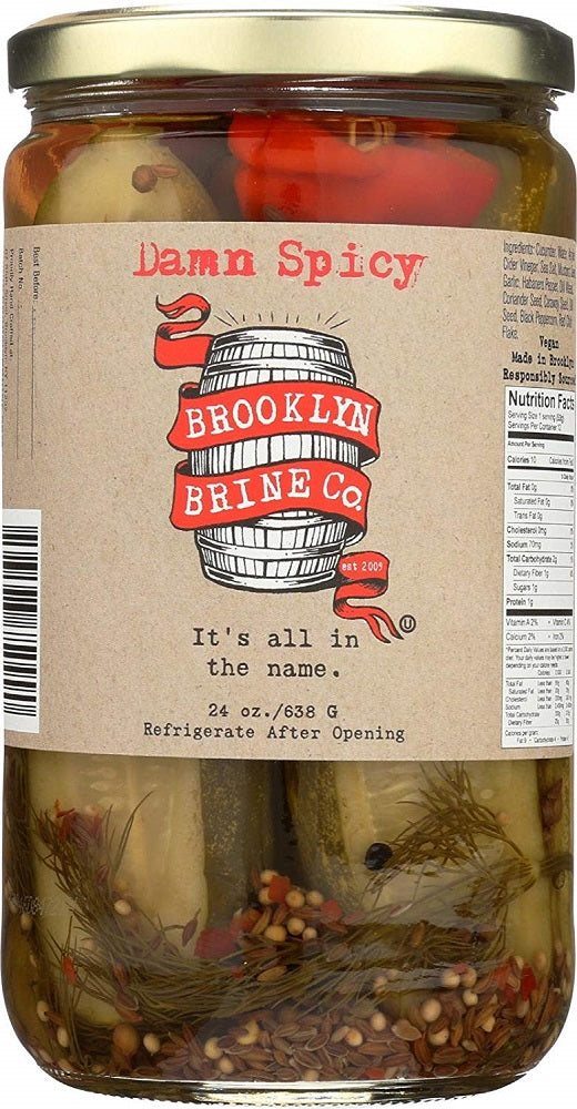 BROOKLYN BRINE: Pickle Damn Spicy, 24 oz - Vending Business Solutions